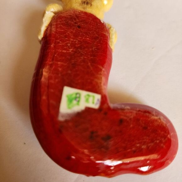 Telluride Bread Dough Christmas Ornament Stocking with Bear - Picture 4 of 4